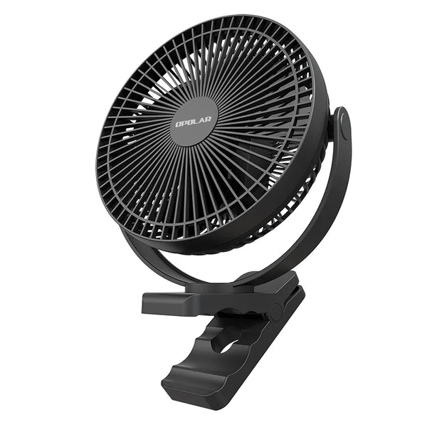 Clip-Ventilator BreeziClip | 8-Zoll | Leise & Wiederaufladbar | 10.000 mAh Akku | Für Kinderwagen, Camping & Zuhause