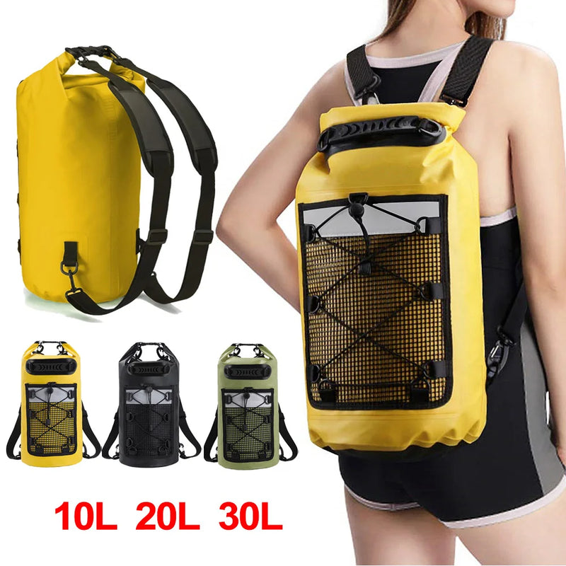 Wasserdichte Dry Bag AQUARIX Motion | 10/20/30 L | Rolltop & Schultergurt | Für Kajak, Strand & Trekking