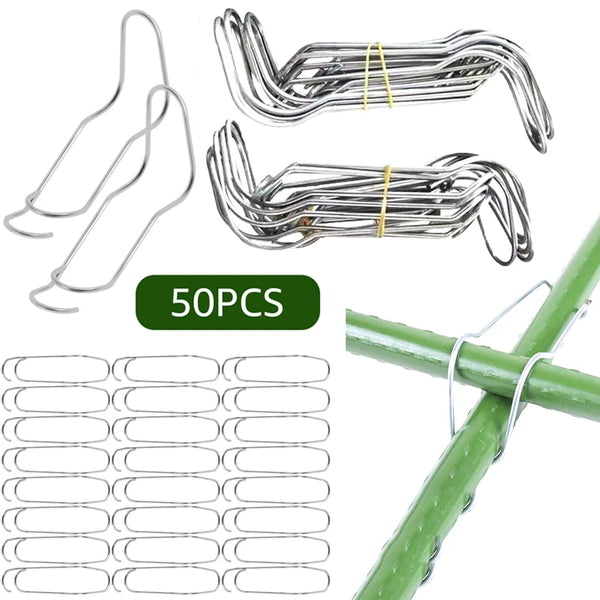 GrowLink Pflanzenstützverbinder | Stabil & Wiederverwendbar | Für 11/16/20mm Stangen | 50er Set