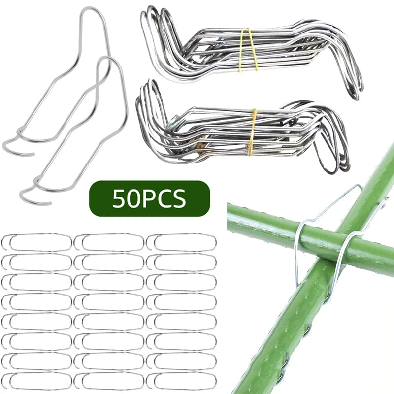 GrowLink Pflanzenstützverbinder | Stabil & Wiederverwendbar | Für 11/16/20mm Stangen | 50er Set