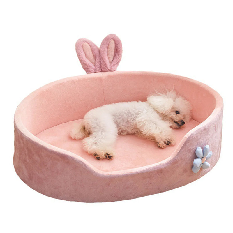 SnuffiNest Haustierbett Rosa | Abnehmbar & Waschbar | Weich & Hautfreundlich | Für Katzen & Kleine Hunde