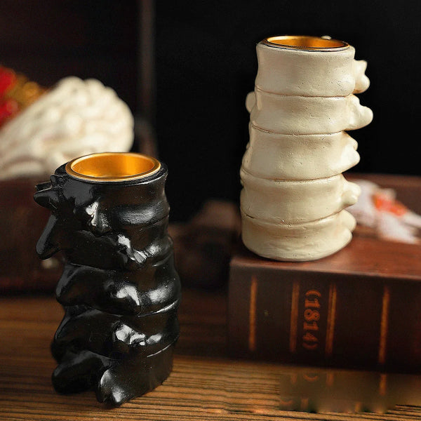 Halloween Scary Candle Holder Heart Brain Simulation Model Retro Horror Decoration Props, Spooky Festival Sensory Decor Supplies