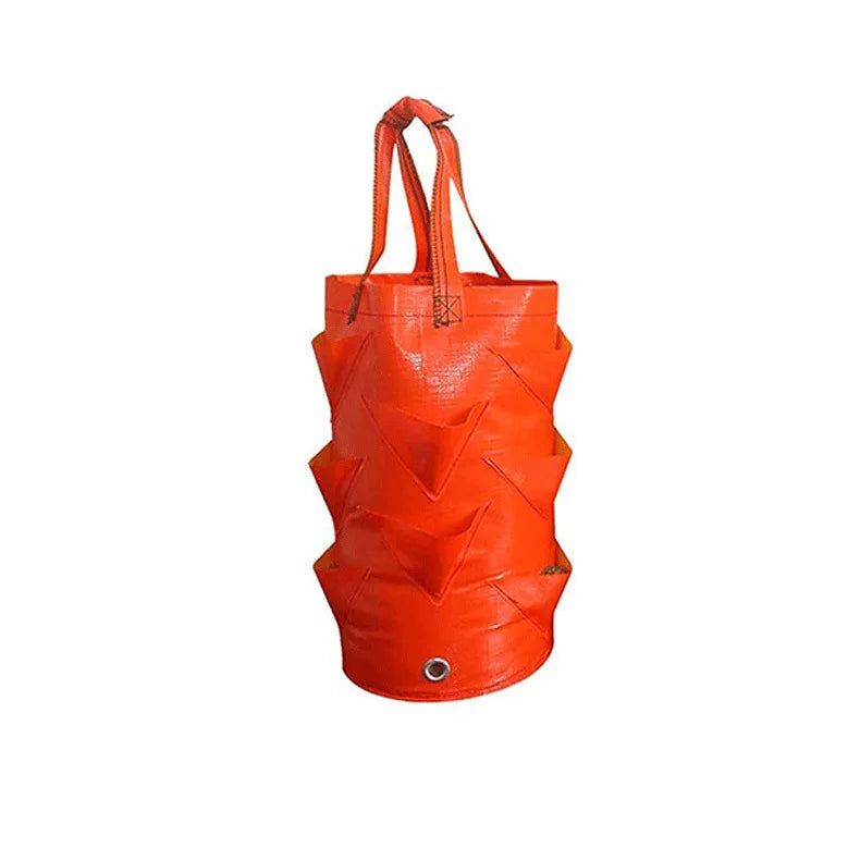 Growpura Pflanzsack Gemüse & Erdbeeren | 3 Gallonen PE Anzuchttasche mit Taschen | Wiederverwendbar & Wasserdicht