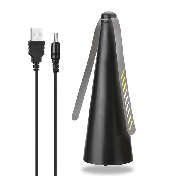 AeroLumen Naturguard Fliegenvertreiber Tischventilator | 360° rotierender Insektenabwehr-Fächer | Leise & Sicher | Für Outdoor, Camping, Picknick