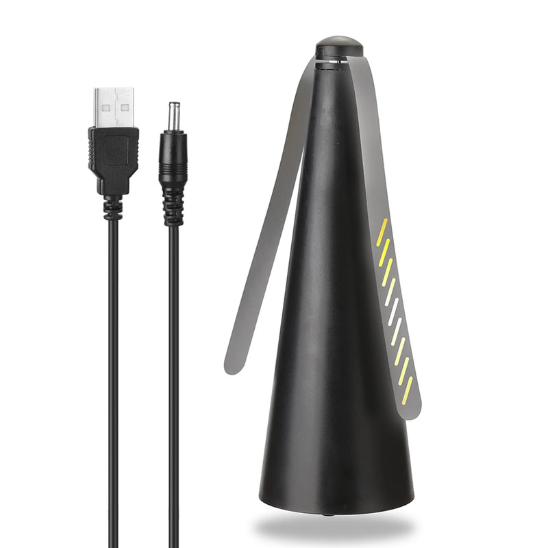 AeroLumen Naturguard Fliegenvertreiber Tischventilator | 360° rotierender Insektenabwehr-Fächer | Leise & Sicher | Für Outdoor, Camping, Picknick