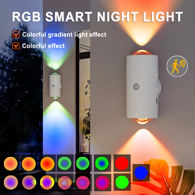 LED Sensor Nachtlicht LumiSpot Flex | Bewegungsmelder & RGB-Ambiente | Wiederaufladbar & Magnetisch