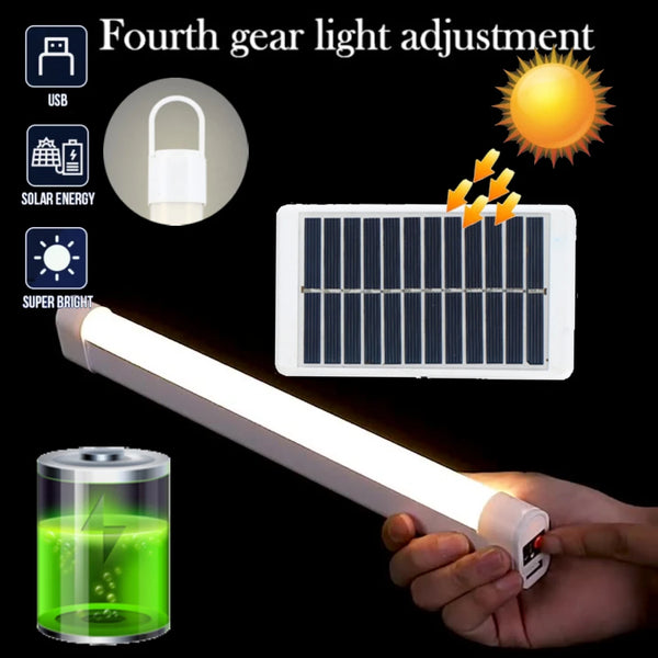 Soltura BeamMate LED Solar Notfalllampe | Dimmbar & Wiederaufladbar | Mit Haken & Magnet | Typ-C & Solar