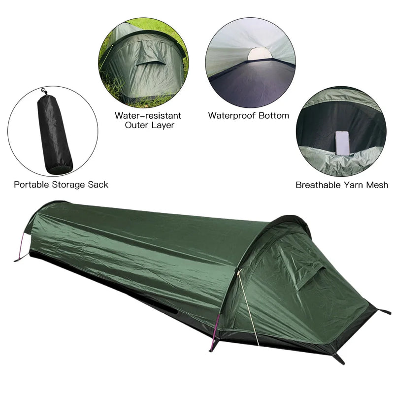 Trekvento SoloShield Ultraleichtes Einmannzelt | Wasserdicht & Winddicht | Mit Alu-Gestänge & Aufbewahrungsbeutel | Für Trekking, Wandern & Camping