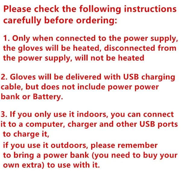 ThermaGlide USB Beheizte Handschuhe | Wasserdicht & Touchscreen-fähig | Winter-Handwärmer für Skifahren, Motorrad & Outdoor