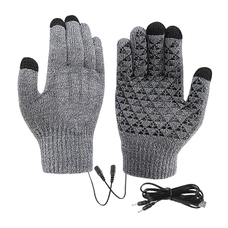 Beheizbare Handschuhe FROSTIQ | USB-Aufladung | Touchscreen & Rutschfest | Winter Thermo-Handschuhe für Outdoor & Radfahren
