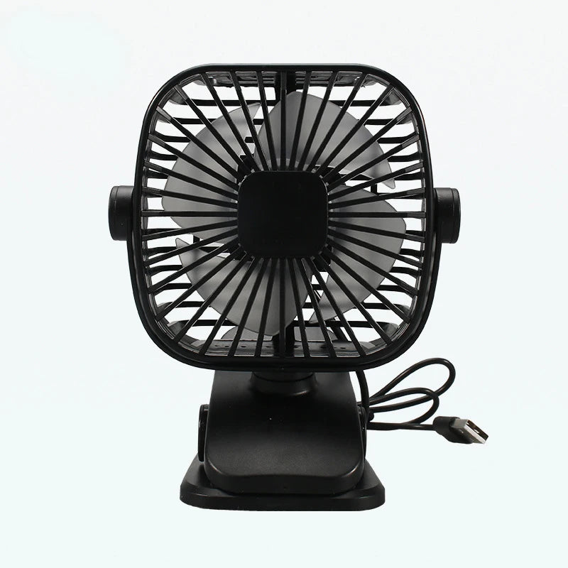 USB Mini-Ventilator SilentBreeze | Tragbar & Wiederaufladbar | Leise Tisch- & Clip-Lüfter für Schreibtisch & Bettgestell