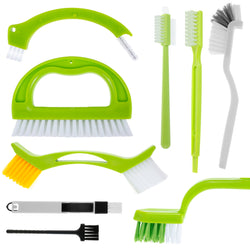 Fugenix Reinigungsbürsten Set | 9er-Pack Fugen- & Rillenbürsten | Ergonomisch & Wiederverwendbar | Für Bad, Küche & Fenster