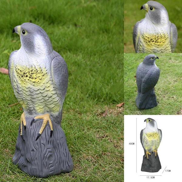 Falcono BirdGuard Vogelschreck Greifvogel Dekofigur | Realistische Adlerattrappe aus Kunststoff | Für Garten & Balkon