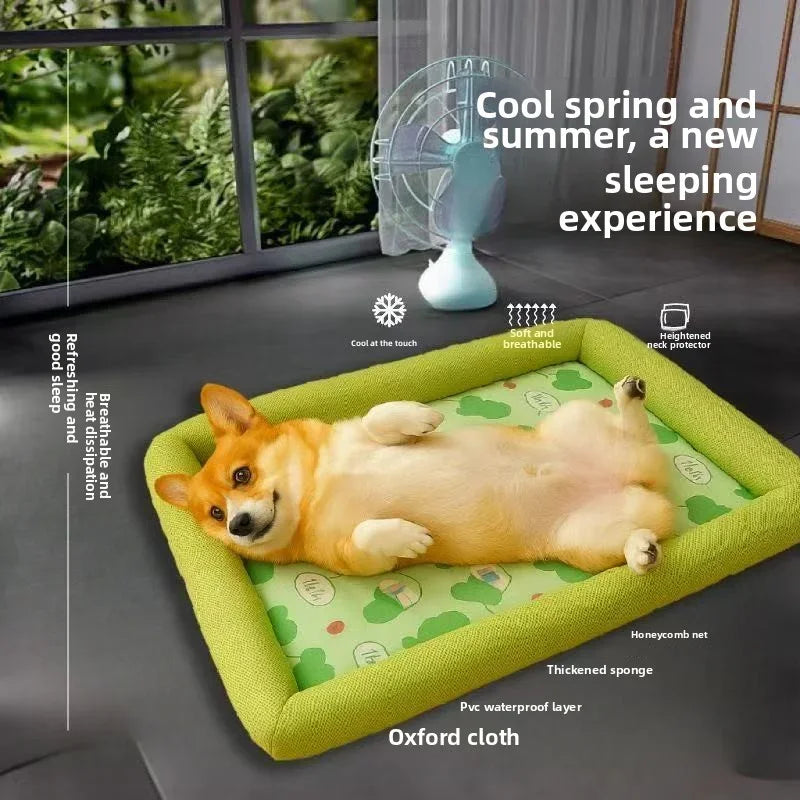 Kühlmatte Pawlino ChillPad | Sommer-Liegematte für Hunde & Katzen | Atmungsaktiv & Fluffig | Für kleine bis große Haustiere