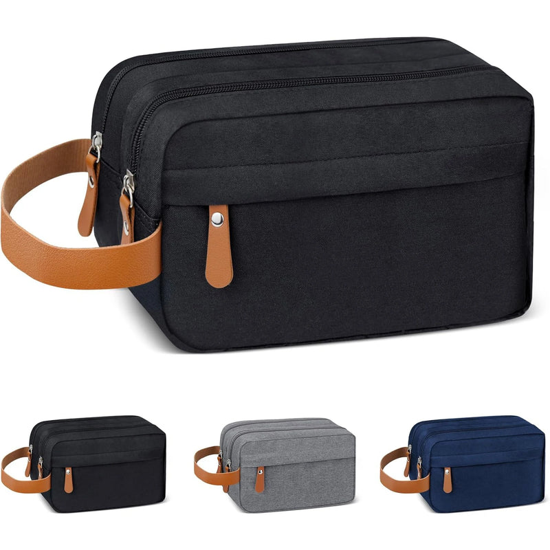 Travenco Kulturtasche zum Aufhängen für Herren | Wasserabweisend & Geräumig | Canvas-Reisetasche mit vielen Fächern