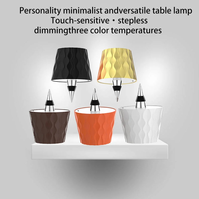 FlaschenLampe VinoGlow | 3-Farb Touch-Steuerung | USB Wiederaufladbar | IP54 Wasserdicht