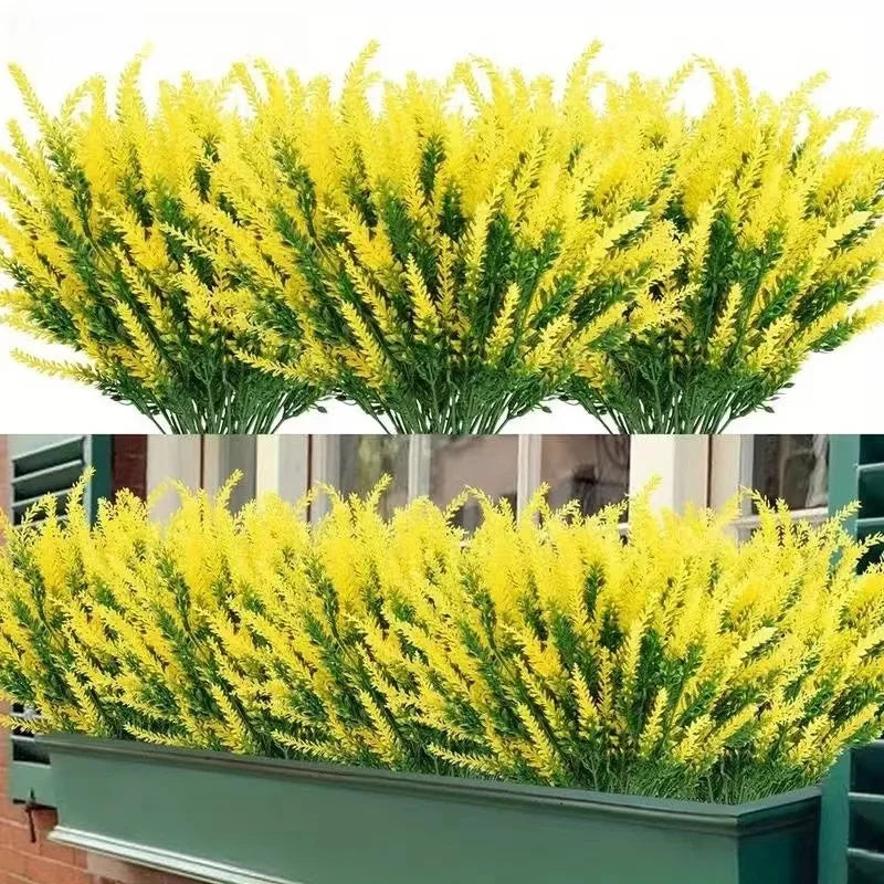 LAVÉON Künstlicher Lavendelstrauß | 5-zweigig | Realistische Blüten & Blätter | 38 cm Höhe | Für Wohnraum, Balkon & Garten
