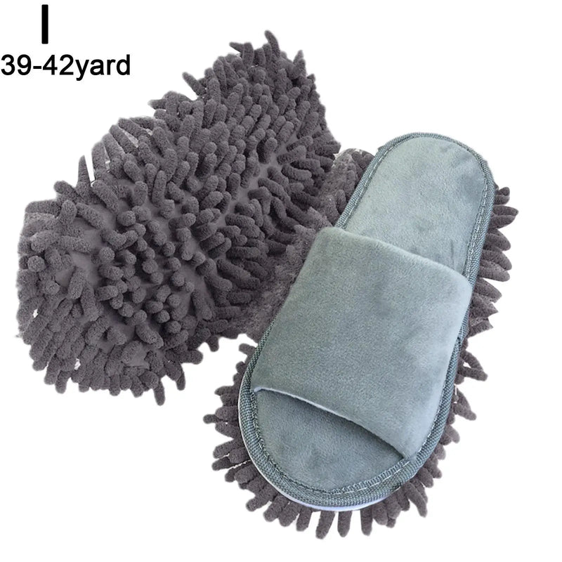 CleanSteps Mikrofaser Putzpantoffeln | 2-in-1 Hausschuhe & Wischmop | Waschbar & Rutschfest | Für alle Böden geeignet