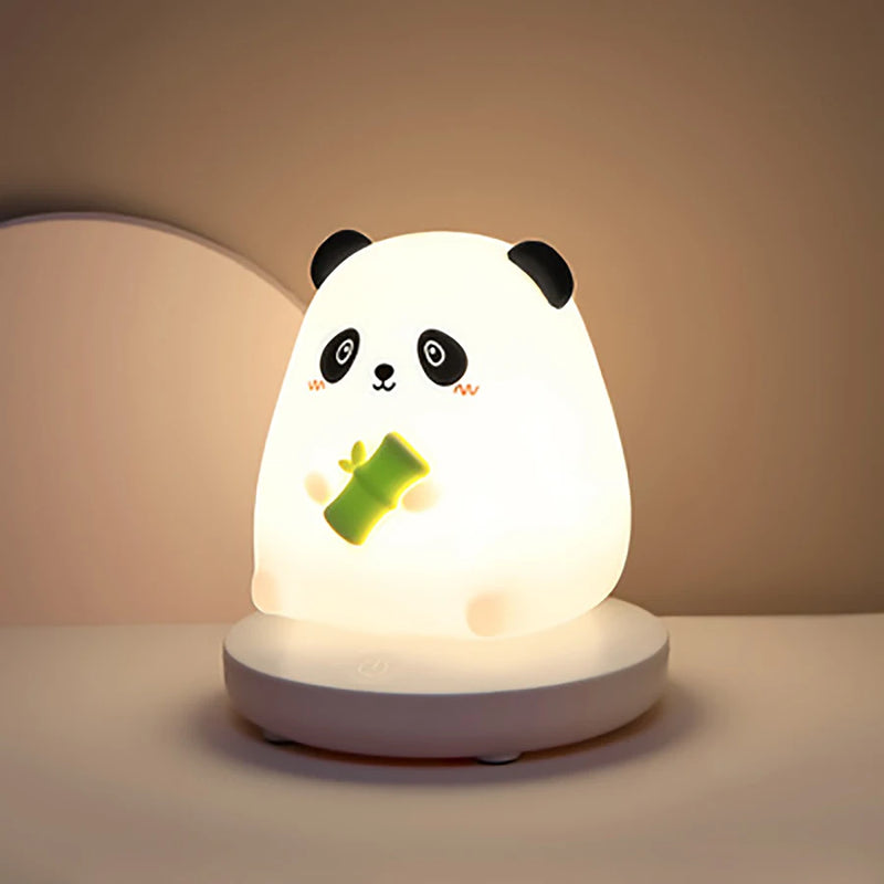 LumiPals LED Nachtlicht | Niedliches Tierdesign Schwein & Hase | Touch-Dimmung | USB-Wiederaufladbar