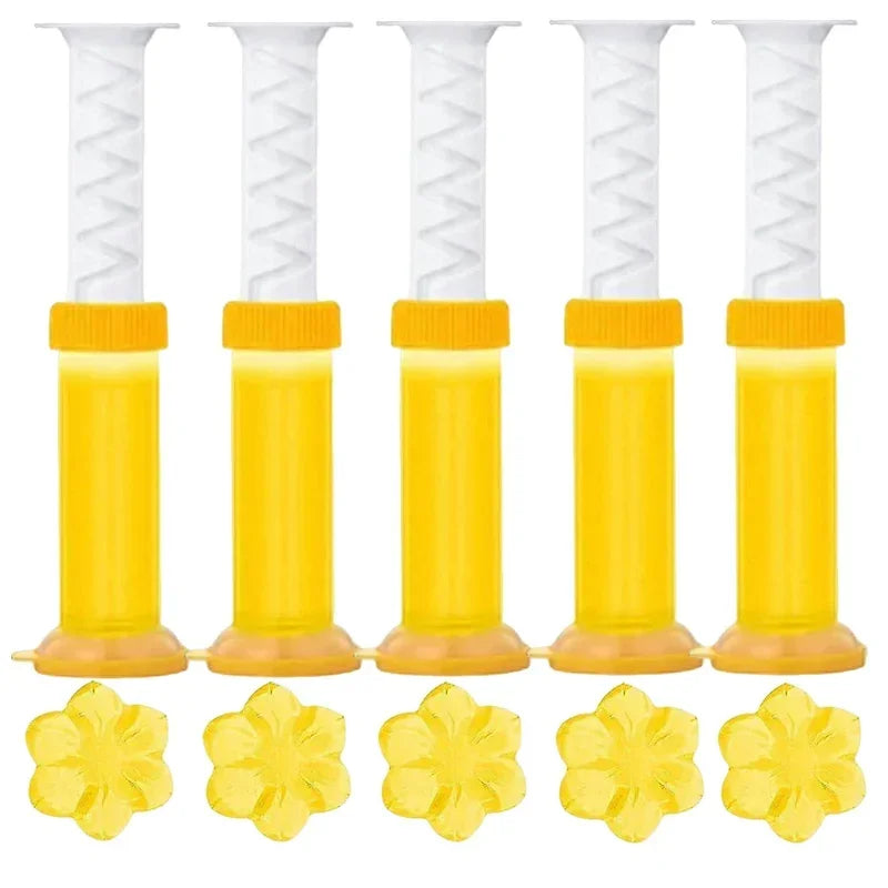 BloomFresh WC-Gelblumen | Duft-Gel für Toilette & Urinal | Reinigend, Antibakteriell & Dekorativ | 12 Blüten pro Stick