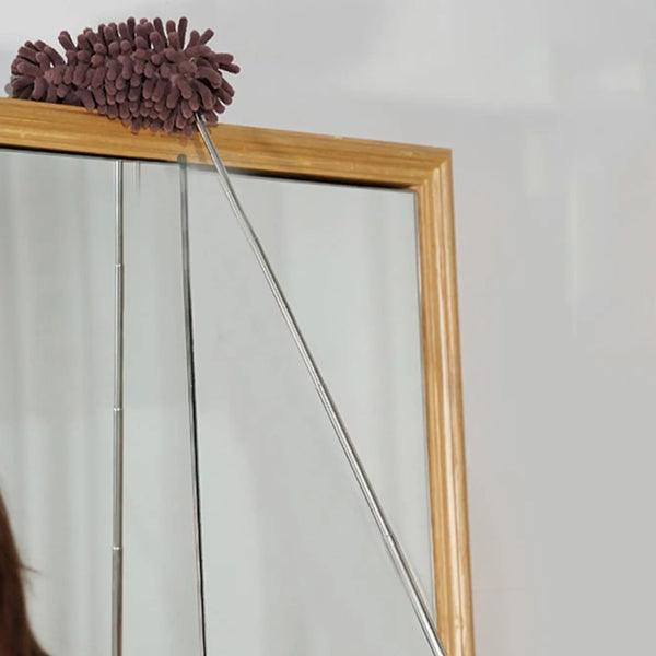 DUSTELLA Teleskop-Staubwedel | Verlängerbar auf 80 cm | Mikrofaser-Chenille & Edelstahlgriff – Für Decke, Möbel & Ecken