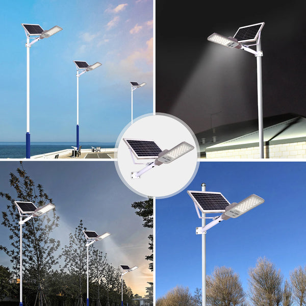SOLVIA Solarleuchte 250W | IP67 Wasserdicht | Mit Fernbedienung | Wand- & Straßenmontage