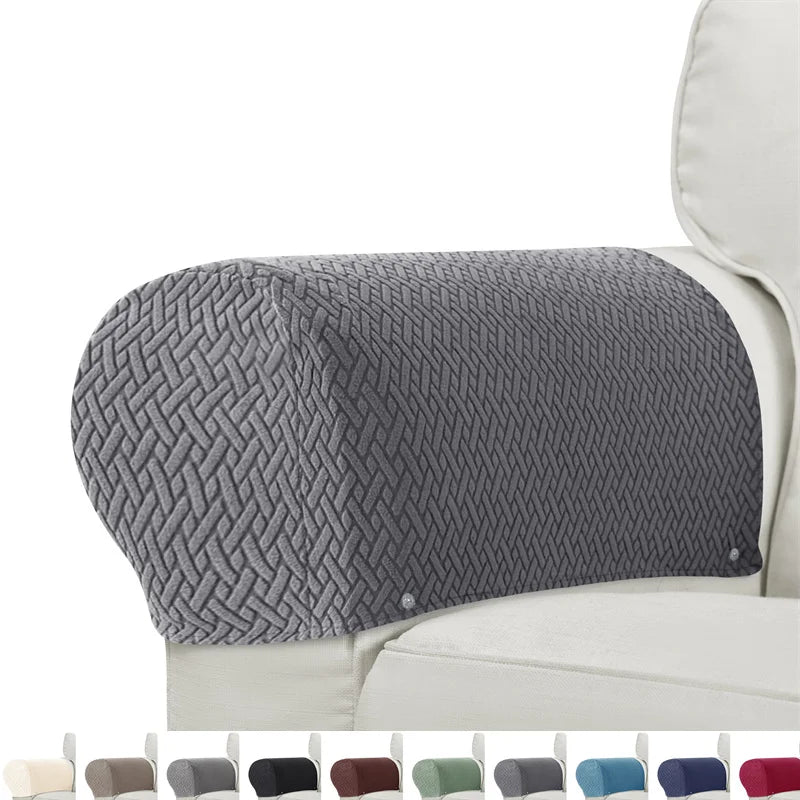 2er-Set Sessel- & Sofa-Armlehnenbezüge Armluxe | Jacquard-Stoff | Staub- & Schmutzschutz | Rutschfest & Waschbar