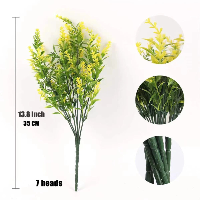LAVÉON Künstlicher Lavendelstrauß | 5-zweigig | Realistische Blüten & Blätter | 38 cm Höhe | Für Wohnraum, Balkon & Garten