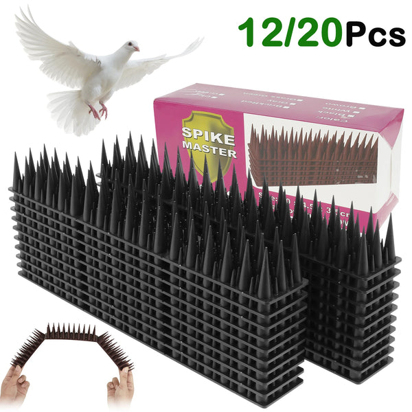 SafeWing 12/20er-Set Vogelabwehr-Spikes | Abnehmbar & Tierfreundlich | Anti-Kletter-Schutz für Zaun, Fensterbank & Dachkante