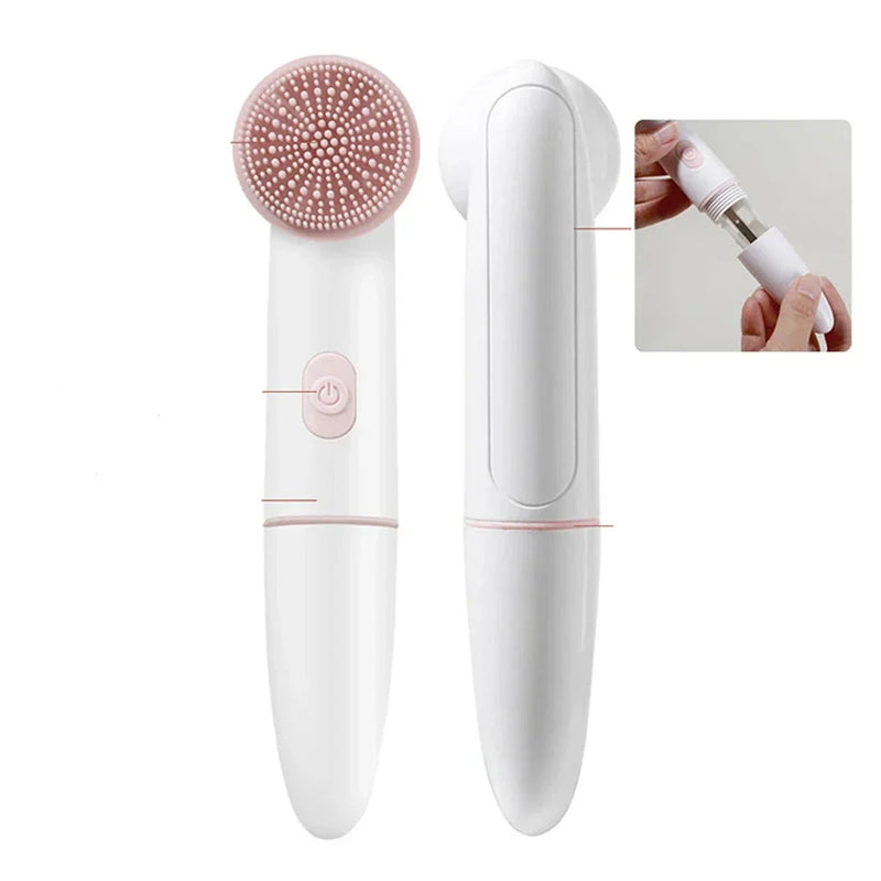Skinvora 2-in-1 Gesichtsreinigungsgerät Silikon | Tiefenreinigung & Massage | Wasserdicht & Hautfreundlich | 15,8 × 4,7 × 2,7 cm