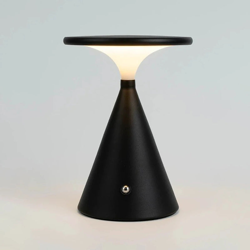 LumoFunnel Touch-Lampe | Tragbar & Wiederaufladbar | 3 Lichtfarben & Stufenlos dimmbar | 13×18 cm