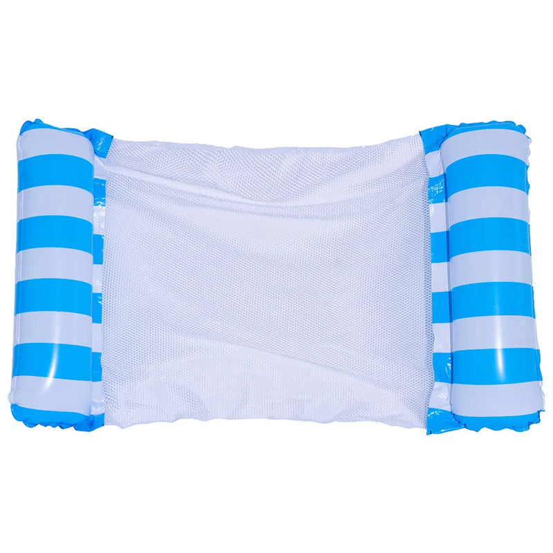 AQUAVIVA Wasserhängematte aufblasbar | 130×70 cm | Faltbare Pool-Liege mit Rückenlehne | Schwimmbett für Pool, Strand & Urlaub