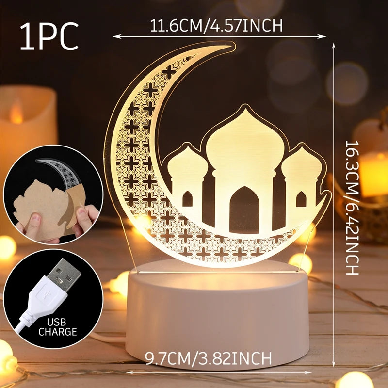 LumiNoor Ramadan Kerzenhalter | Mond-Design | Stimmungsvolle Deko | Metall