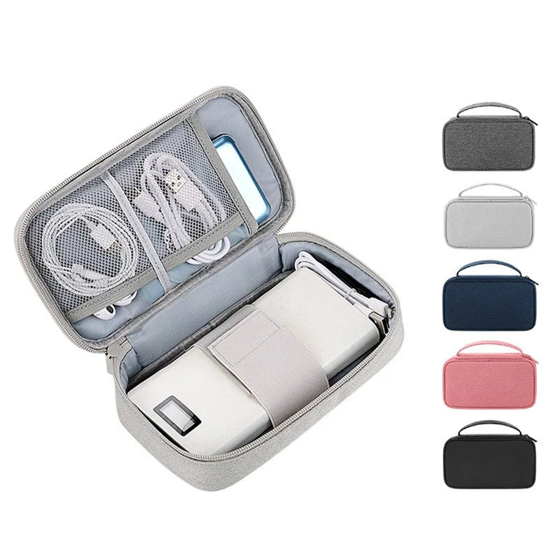 TechTidy TravelSafe Kabel Organizer Tasche | Wasserdicht & Kompakt | Für Reisen & Elektronik-Zubehör | In M & L erhältlich