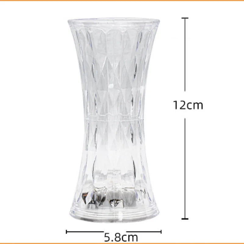 LED Kristall-Tischlampe LumiCrystal | Flammenlos & Batteriebetrieben | Warmweißes Stimmungslicht | Für Schlafzimmer, Hochzeit & Deko