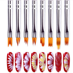 Nageldesign-Pinselset NailMuse 8er-Set | Feine Detailpinsel für Gel & Nail Art | Holzgriff | In 5 Farben erhältlich