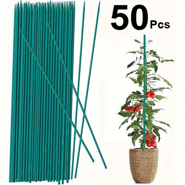 Planture Pro Gartenpflanzstäbe | 50er Set | Wetterfest & Stabil | Grün