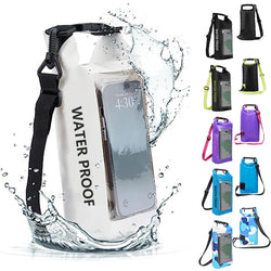 AquaVault Wasserdichte Dry Bag 2L | Mit Touchscreen-Fenster | Outdoor Tasche für Kajak, Trekking & Wassersport