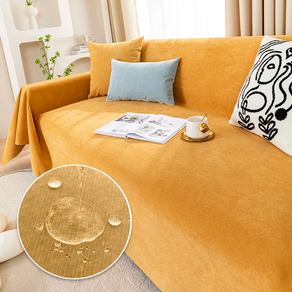 Wasserdichte Sofa-Decke | Vielseitige Tagesdecke & Kratzschutz | Reine Farbe & Pflegeleicht | Velvaira