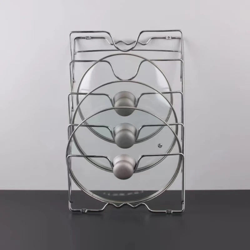 Topfdeckelhalter WallLidMax | 5 Ebenen | Rostfrei & Platzsparend | Wandregal aus Metall