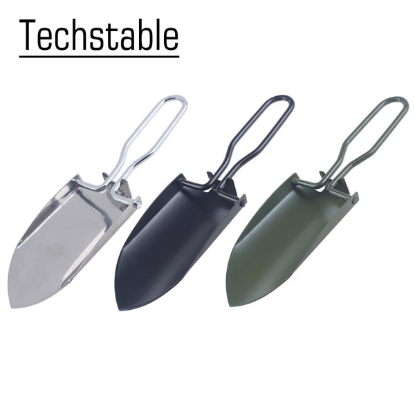 Klappspaten Terraxo Mini | Edelstahl | Faltbar & Ultrakompakt | Für Garten & Outdoor | Inkl. Tasche