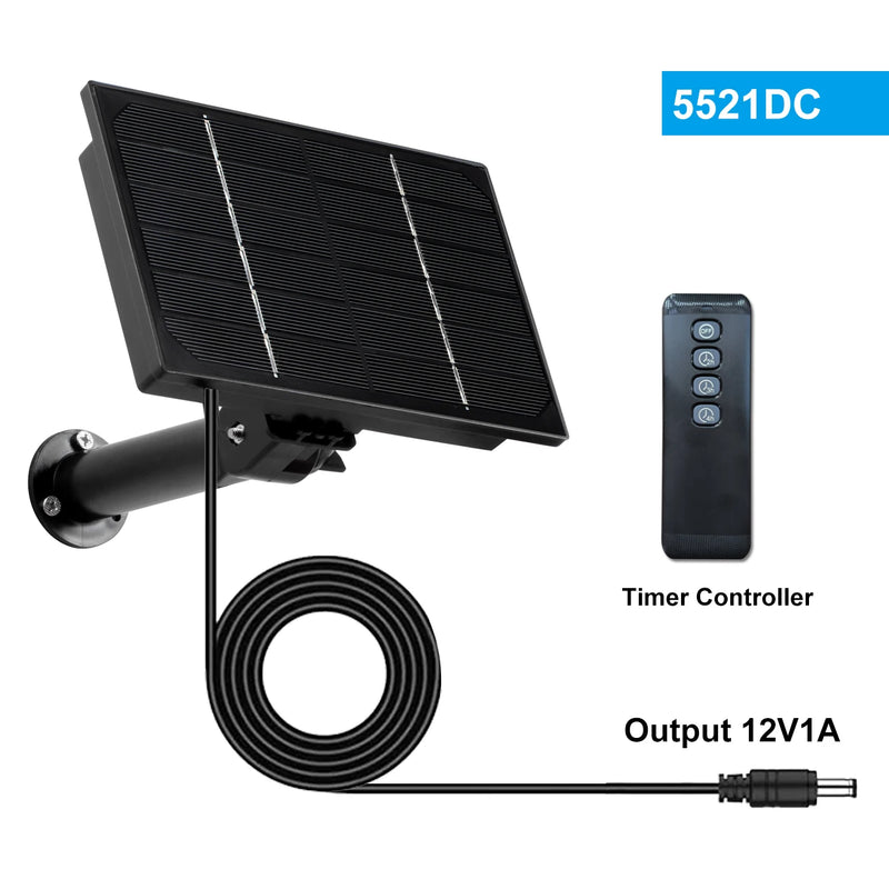 Solatrix 4W Solarpanel Ladegerät für Außenbereich | IP66 Wasserdicht | Mit USB/Type-C/DC Anschlüssen & Timer-Funktion | Für 6×18650 Batterien (nicht enthalten)