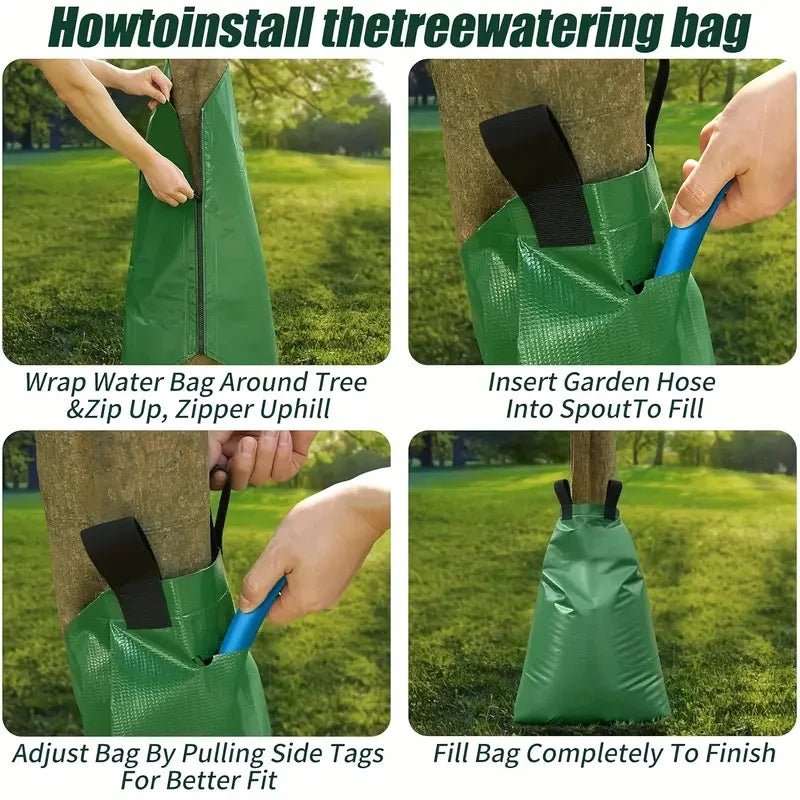 Baumbewässerungssack AquaTree 20 | 75L Fassungsvermögen | Wiederverwendbar & Langzeit-Bewässerung | Für Garten & Landschaftspflege