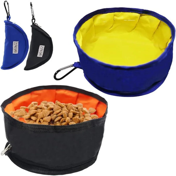 Faltbarer Napf Nomadoo FoldBowl | Tragbare Futter- & Wasserschale für Hunde & Katzen | Outdoor-Reisenapf aus Oxford-Gewebe | Ø 19 cm