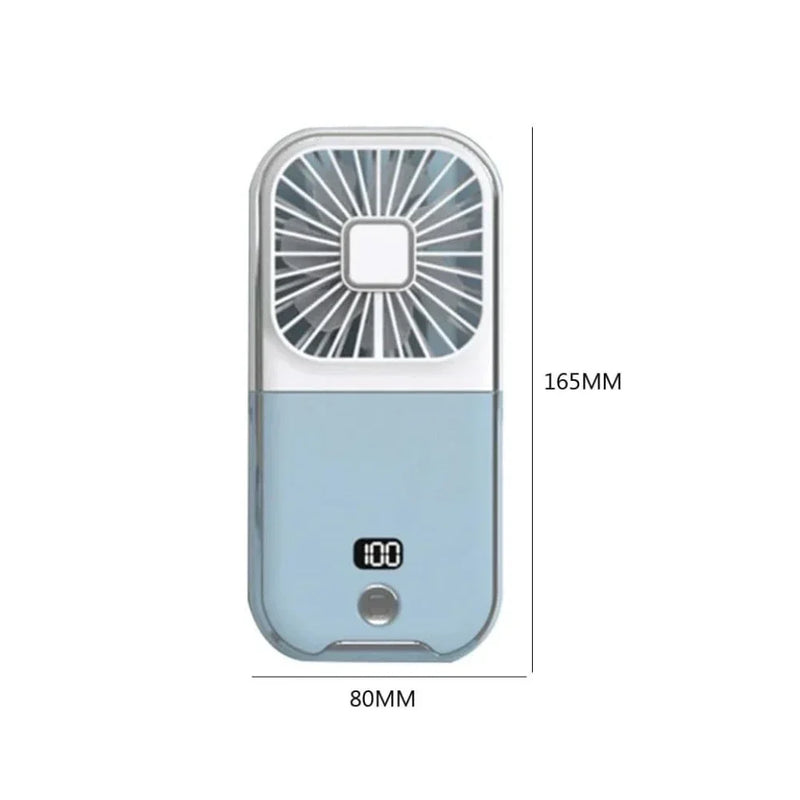 Luftigo Tragbarer USB-Ventilator | Digitalanzeige | Rückwärtslauf & Mehrfach-Windmodi | Kompakt & Wiederaufladbar