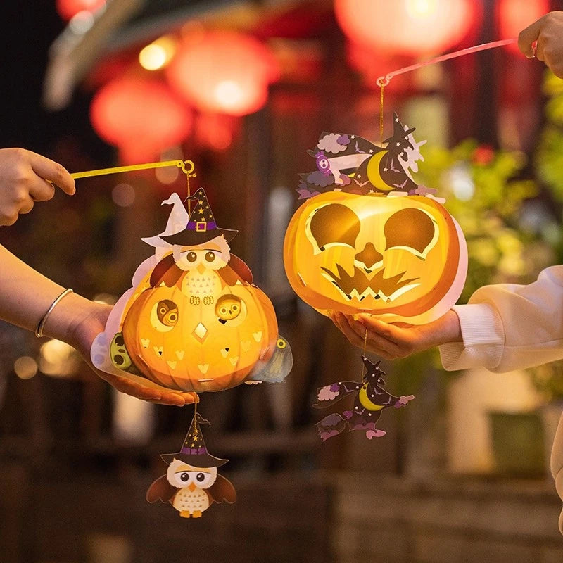 Halloween Laterne PumpkinGlow | DIY Kürbis-Laterne | Kinderfreundlich & Wiederverwendbar | 5,6 × 12,6 cm