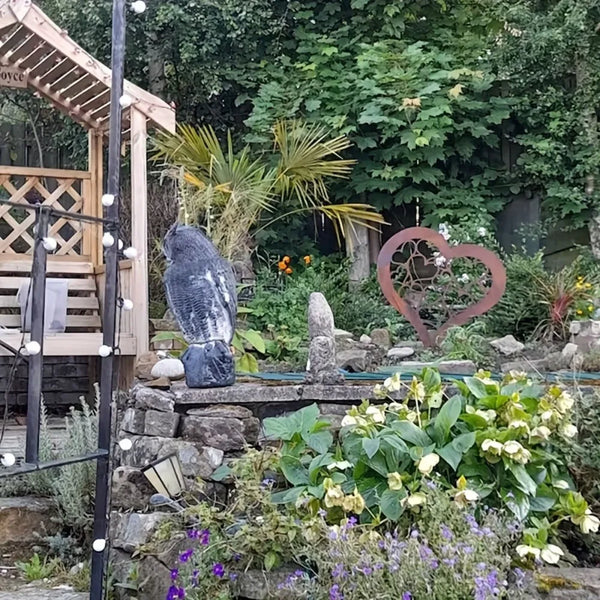 HEARTORA Gartenstecker Herz | Rostoptik Metall | Rustikale Deko für Weihnachten, Ostern & Garten