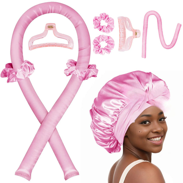 Hitzefreies Lockenband Curleva Soft | 100 cm Schaumstoffstab | Für Natürliche Locken Über Nacht | Ohne Haarschäden