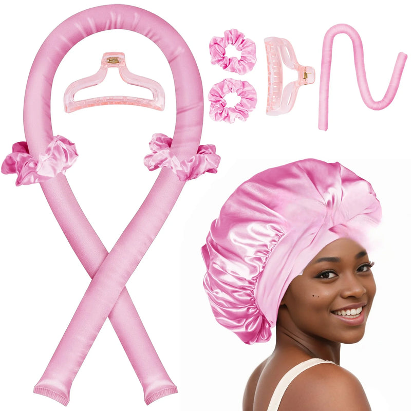 Hitzefreies Lockenband Curleva Soft | 100 cm Schaumstoffstab | Für Natürliche Locken Über Nacht | Ohne Haarschäden