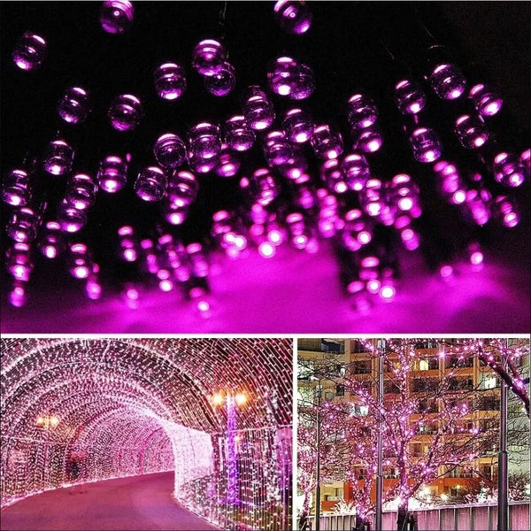 SolaraGlow Fairy Lights | Solar LED Lichterkette Outdoor | 8 Farben & 8 Modi | Wasserdicht IP65 | 7–32 m